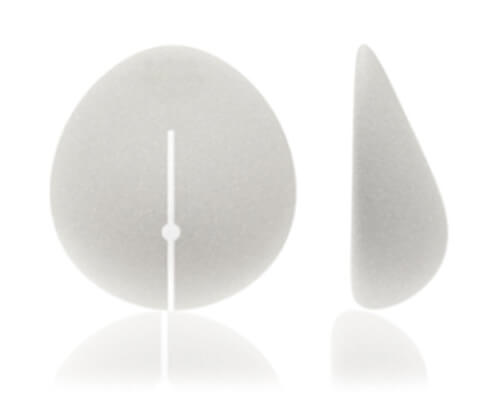 Anatomic silicone breast implants